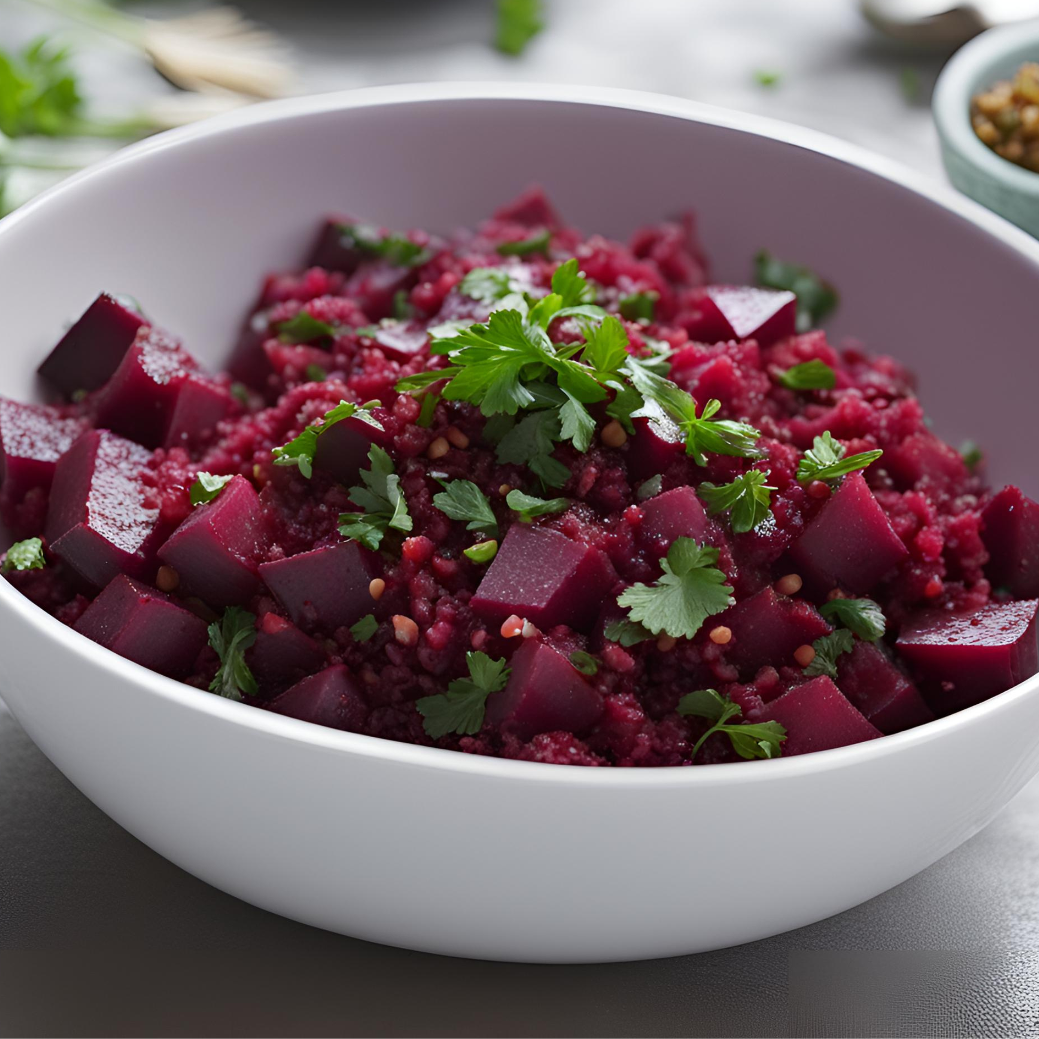 Lebendiger Rote-Bete-Petersilien-Salat