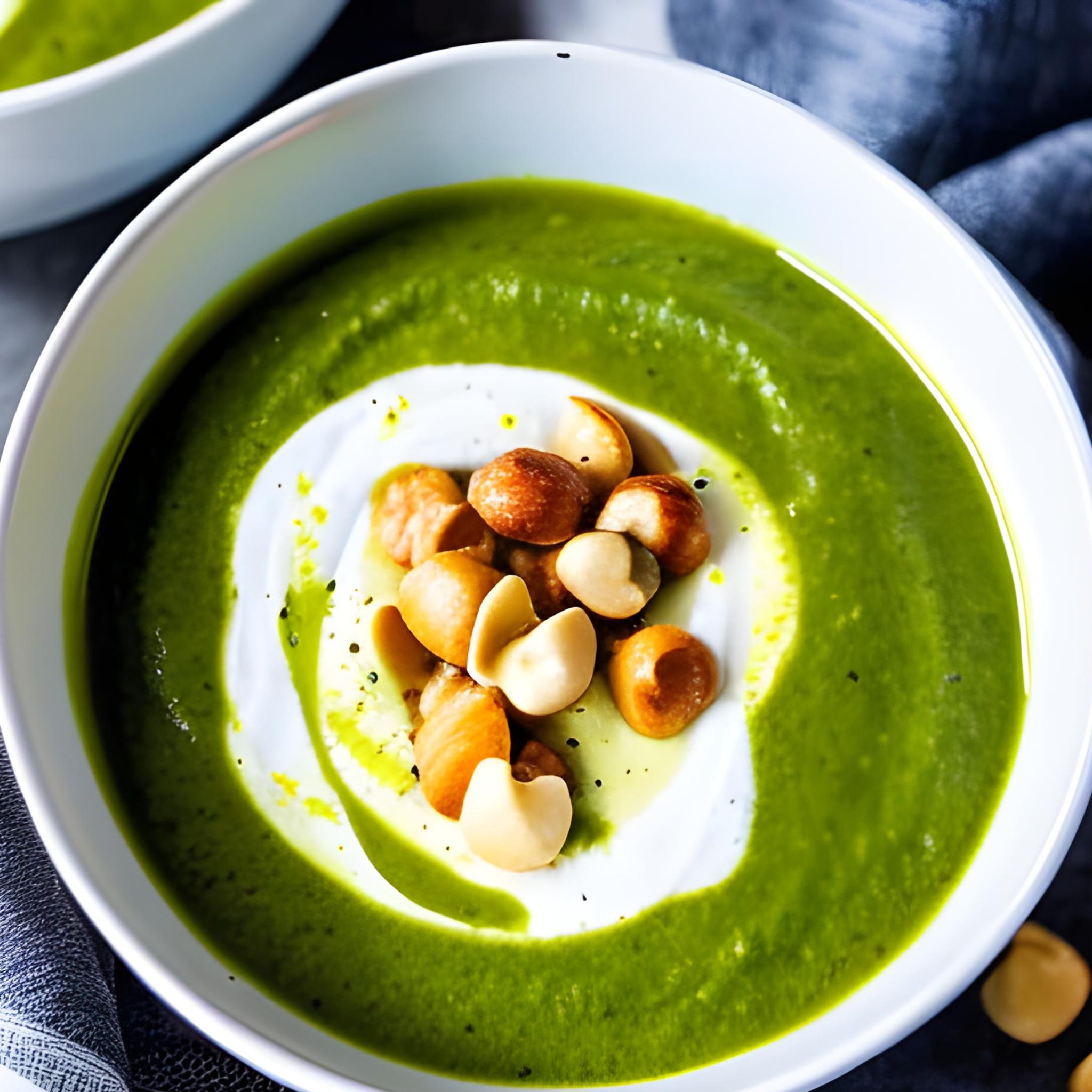 Cremige Lauch- und Brokkolisuppe