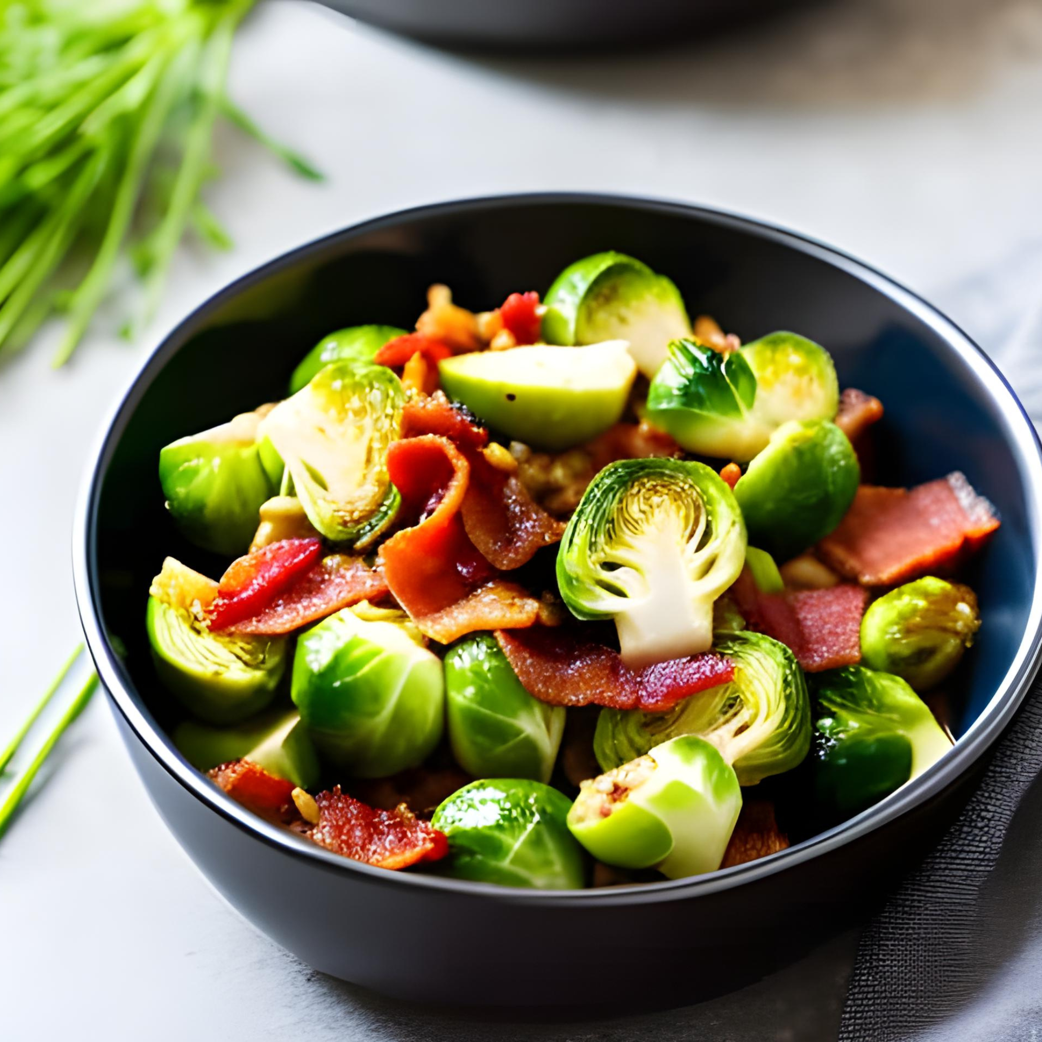 Balsamico-Rosenkohl-Schinken-Bowl