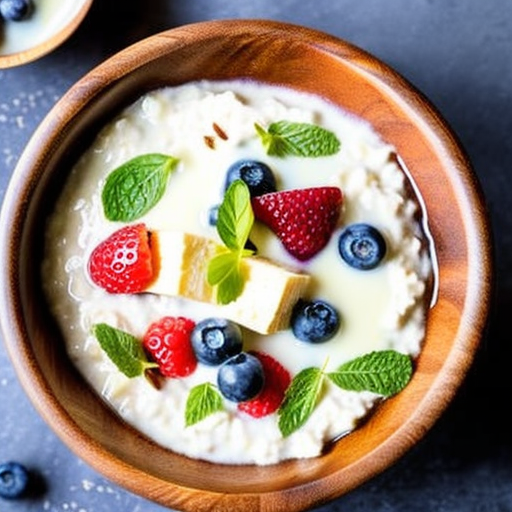 Porridge mit Schafskefir und Beeren