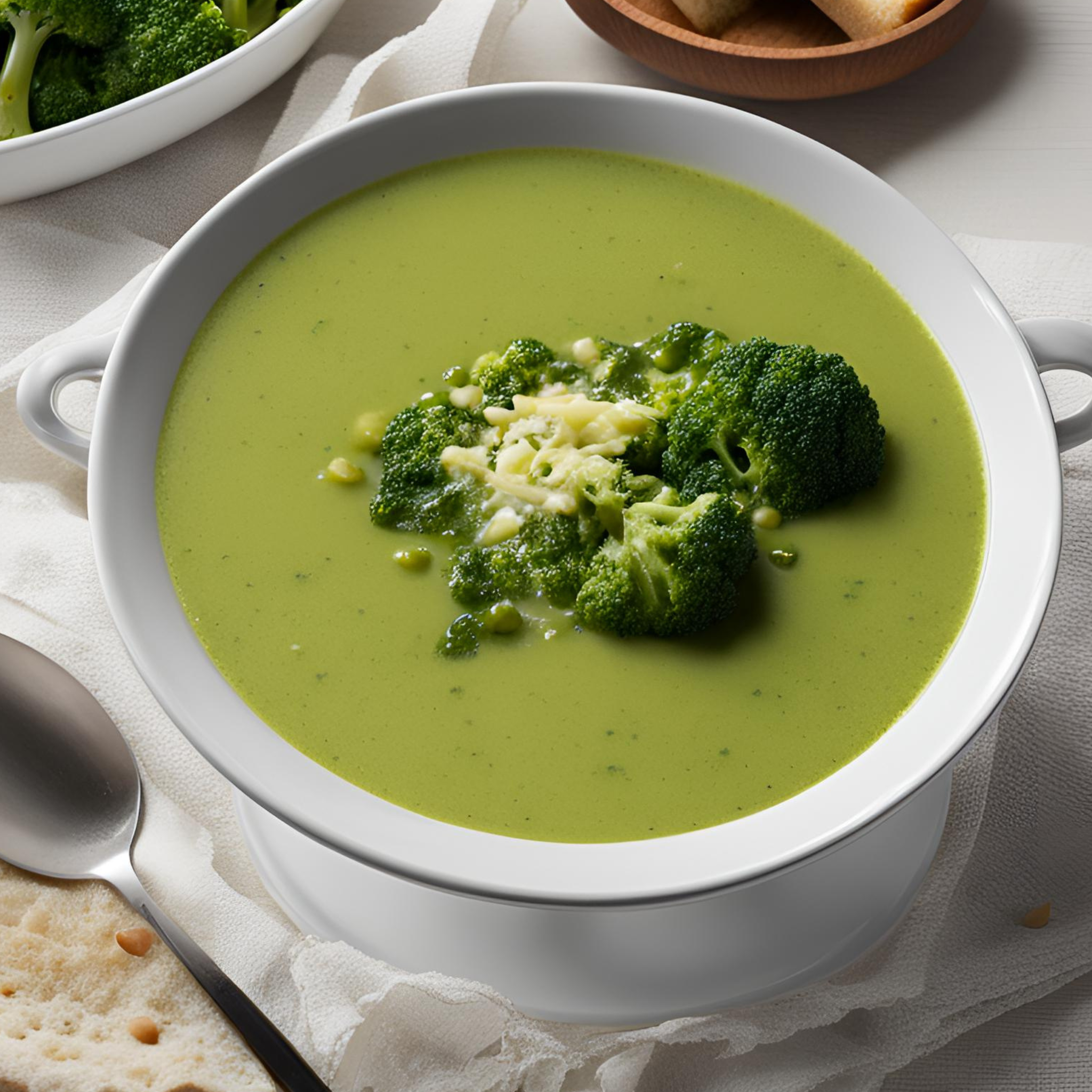 Cremige Brokkoli-Süßkartoffel-Suppe mit Gremolata