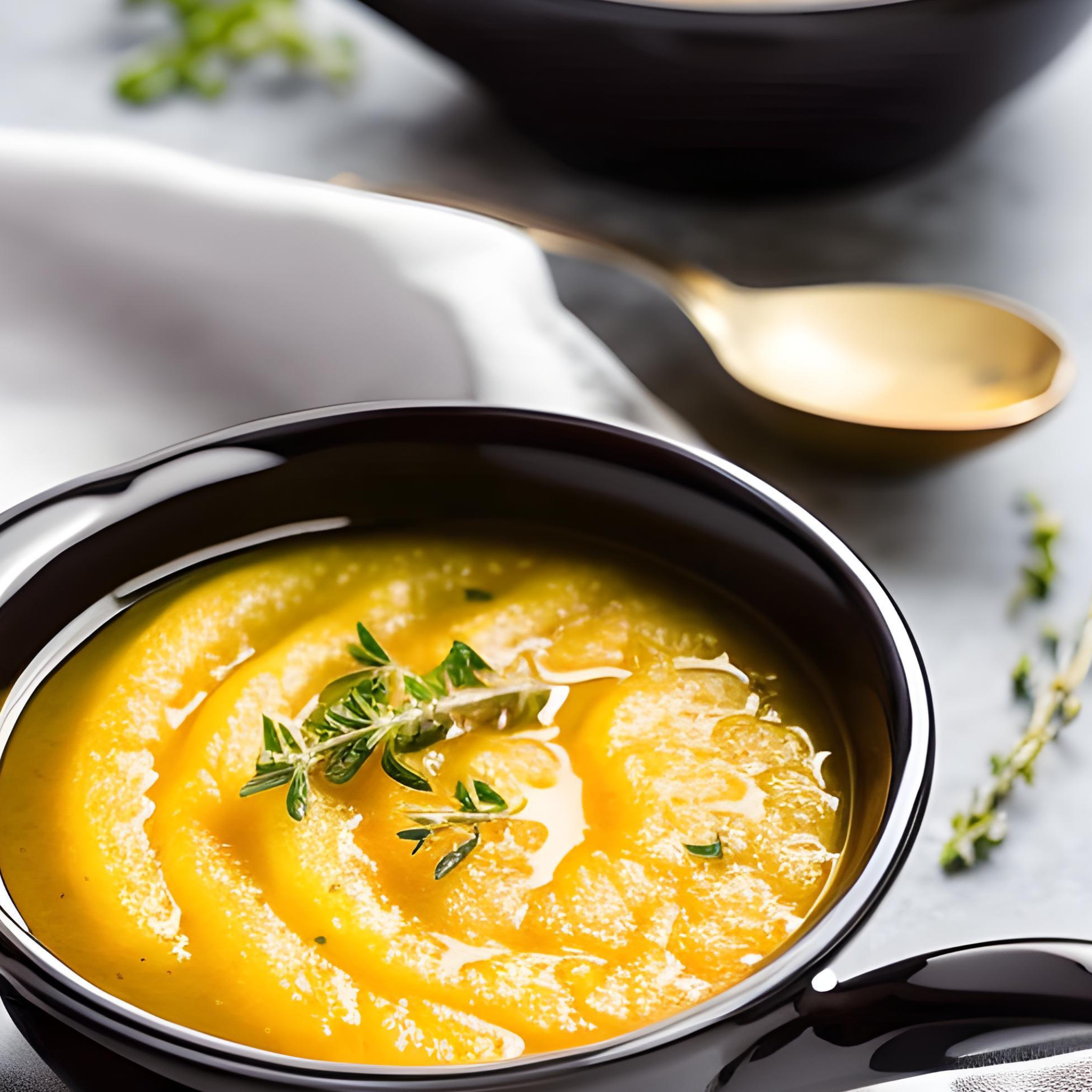 Französische Zwiebel-Suppe mit Thymian