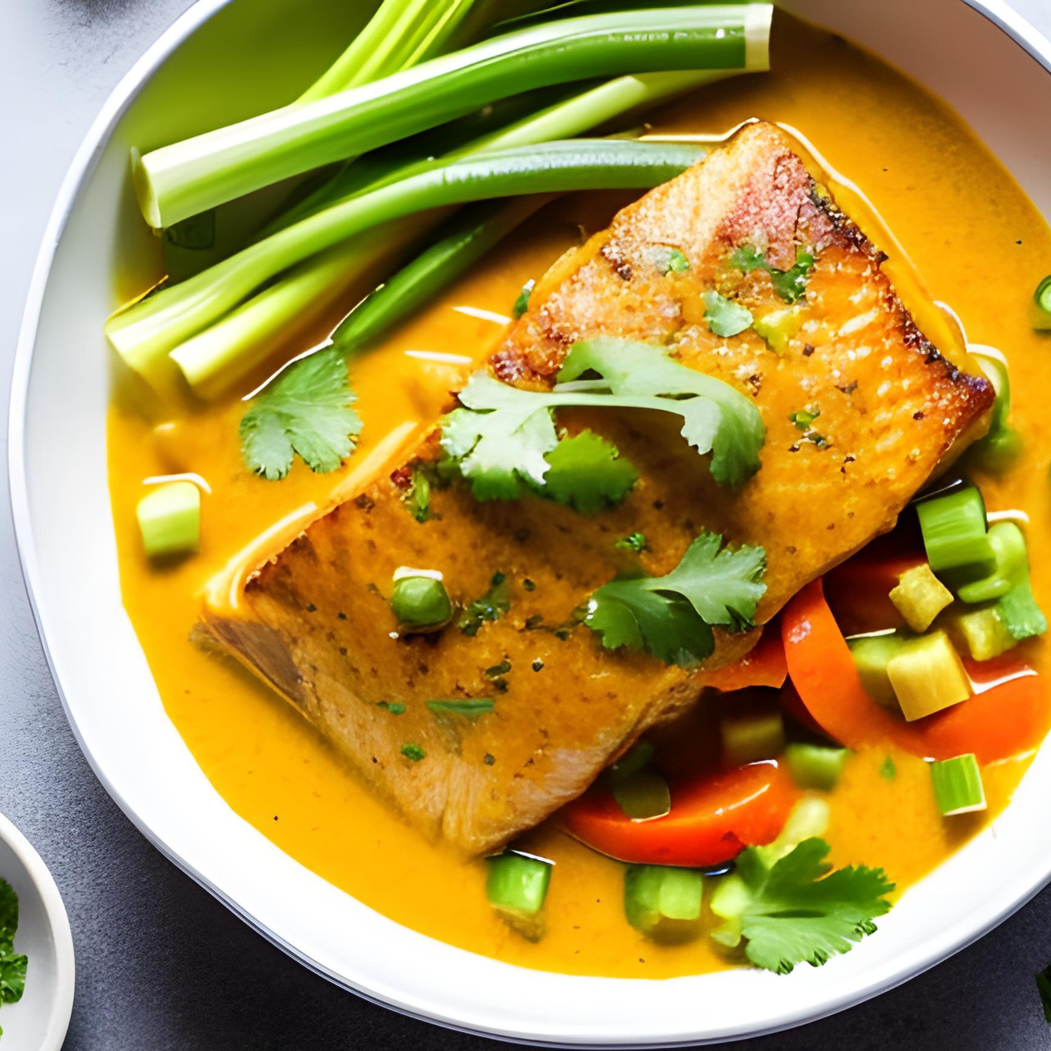 Lachs mit duftendem Kokosnuss-Curry