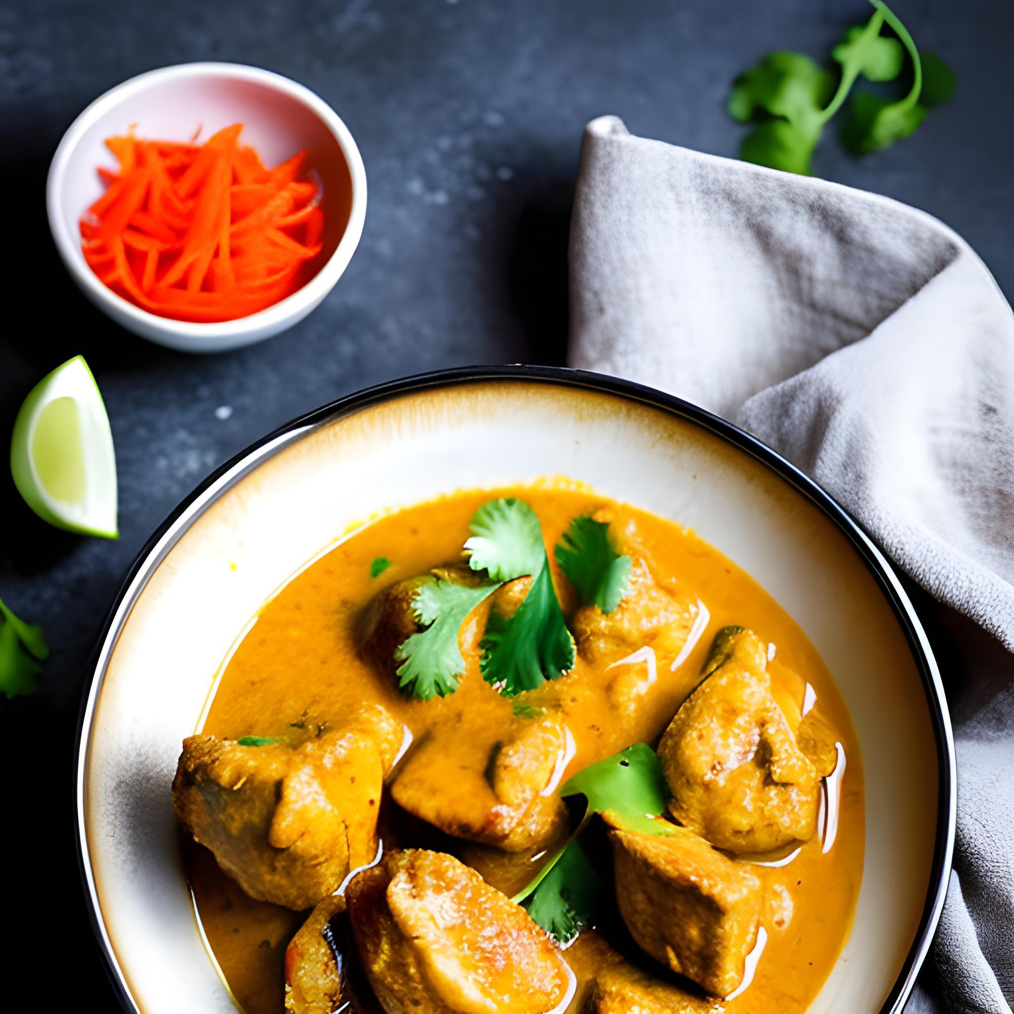 Indisches Hühner-Curry mit Kokosmilch und Gemüse