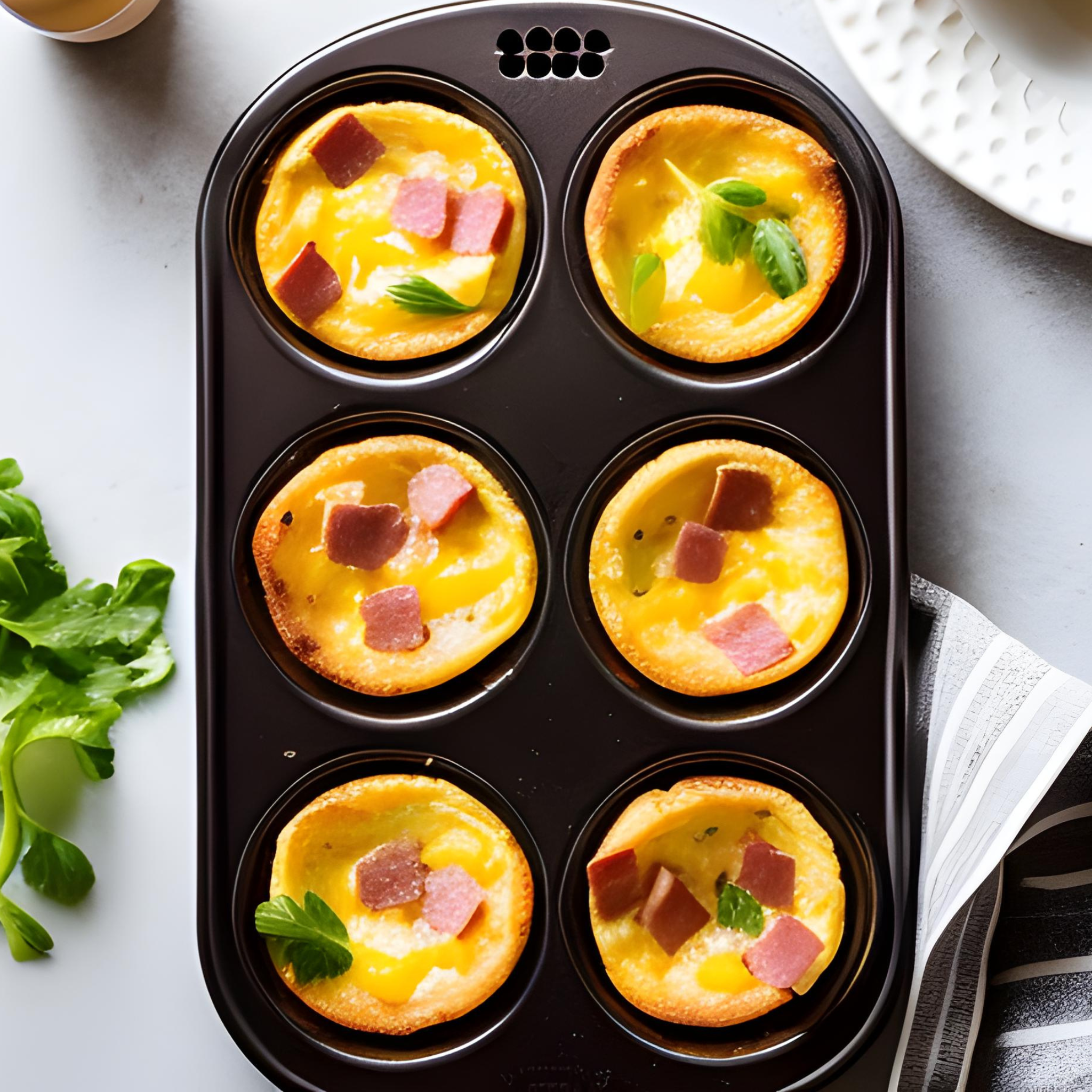 Herzhafte Mini-Frittatas mit Rinderschinken und Parmesan