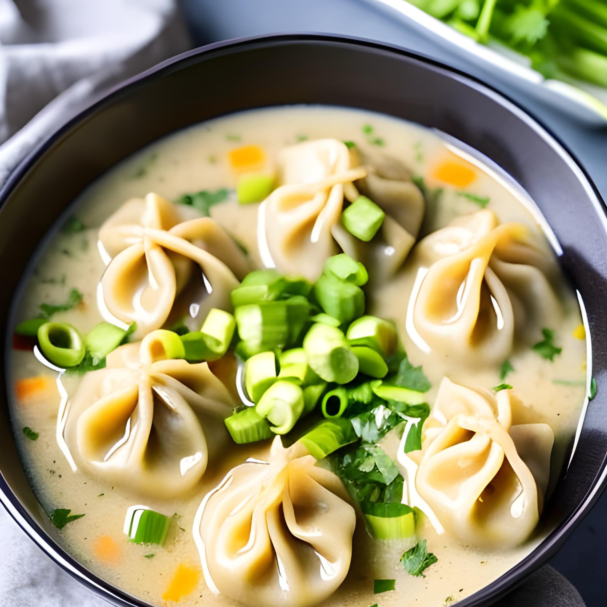 Herzhafte Hühnchen-Teigtaschen