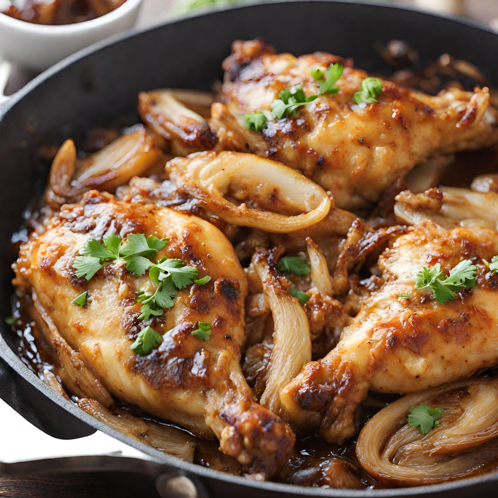 Karamellisiertes Zwiebel-Hühnchen