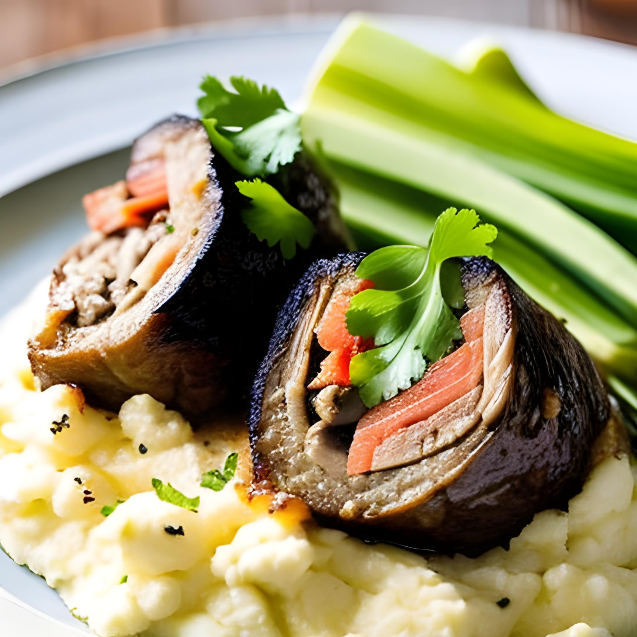 Kräuter-Rindfleisch mit nussiger Hirse-Füllung