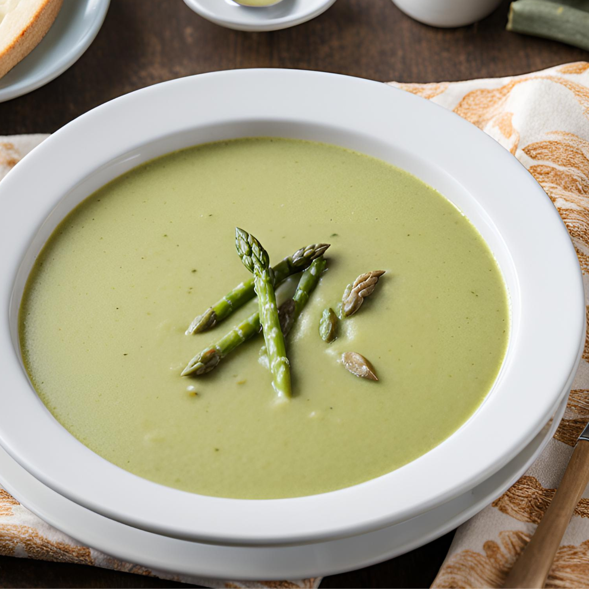 Cremige Kräuter-Spargelsuppe