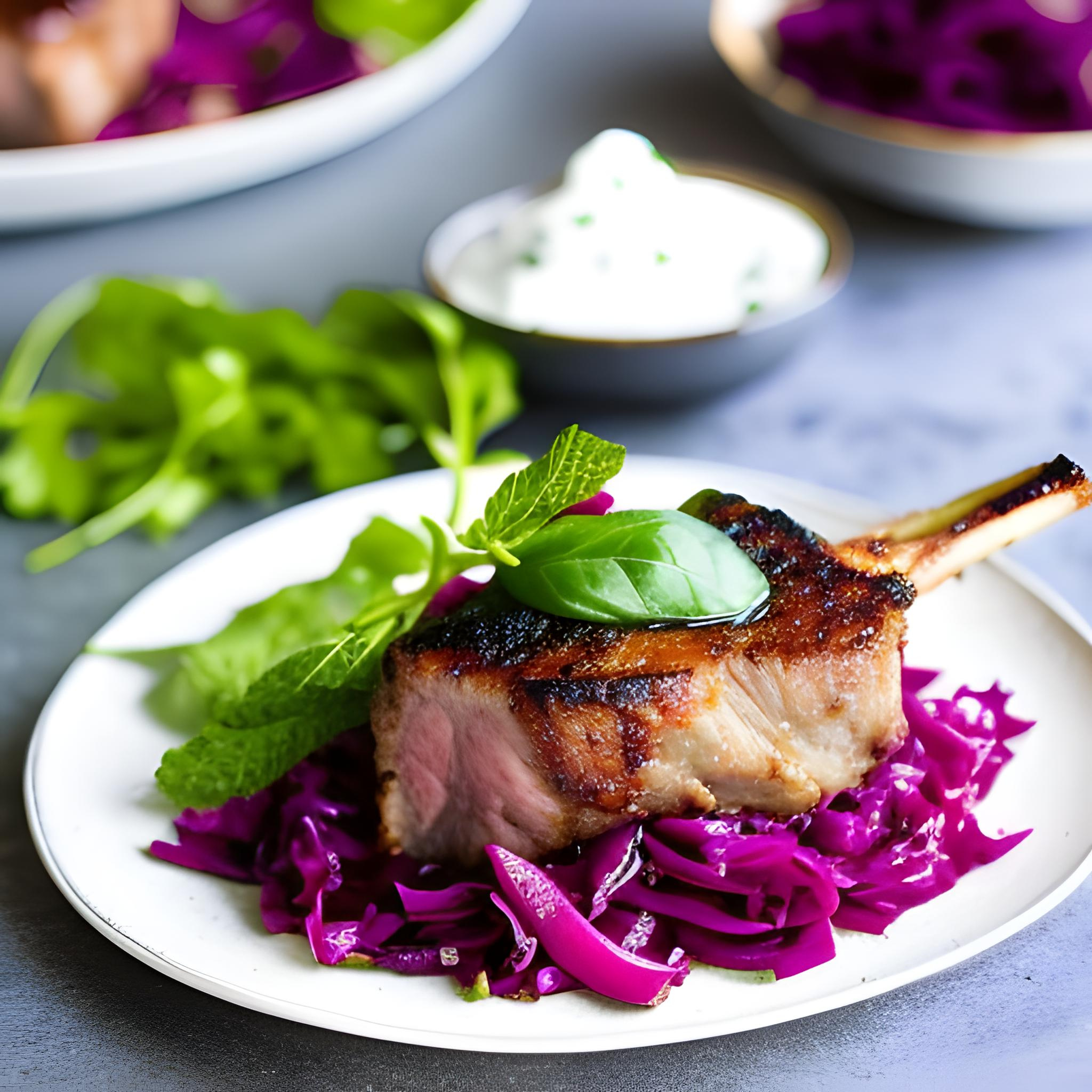 Kräuterduftendes Lamm-Medley mit Rotkohlgewürz