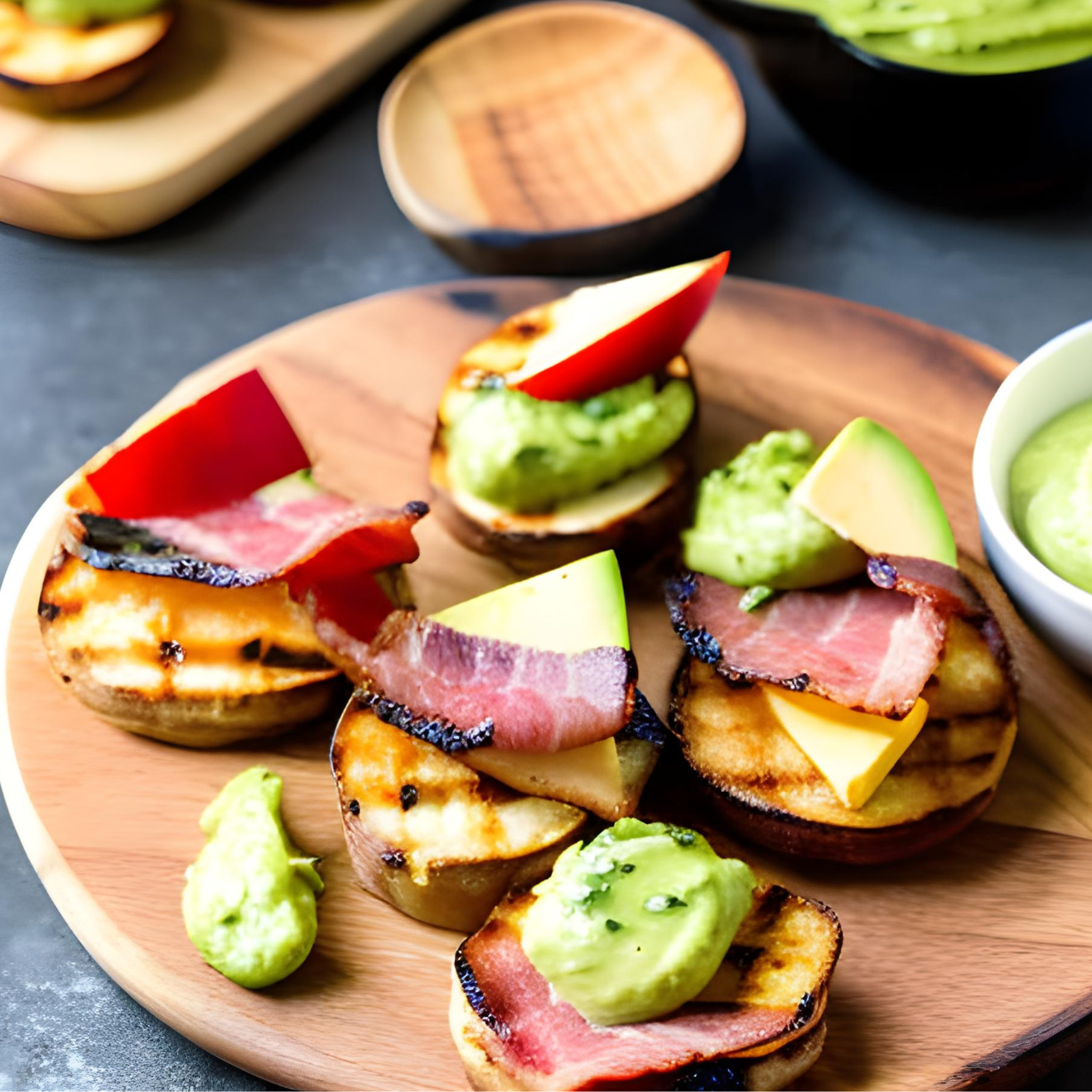 Käse-Bacon-Rind-Slider-mit Rindfleisch auf Süßkartoffeltalern