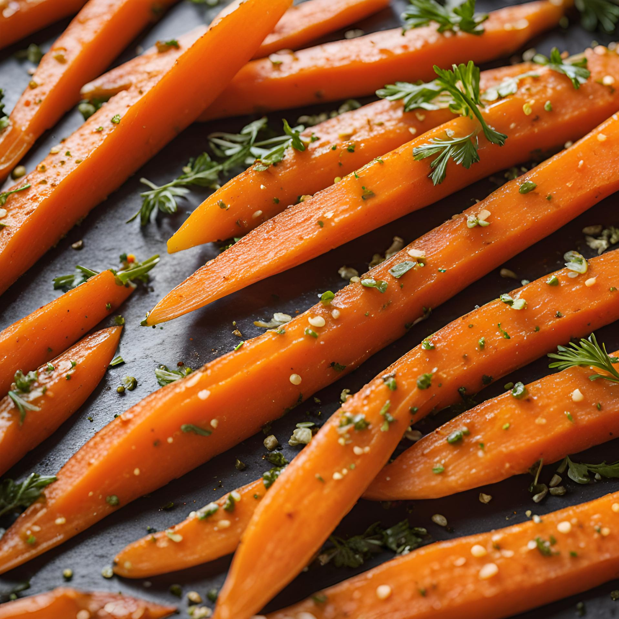 Würzige Knoblauch glasierte Karottenfreude