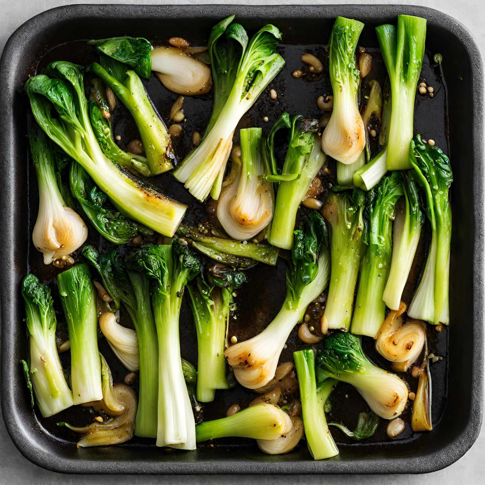 Geschmorter Knoblauch-Pak-Choi