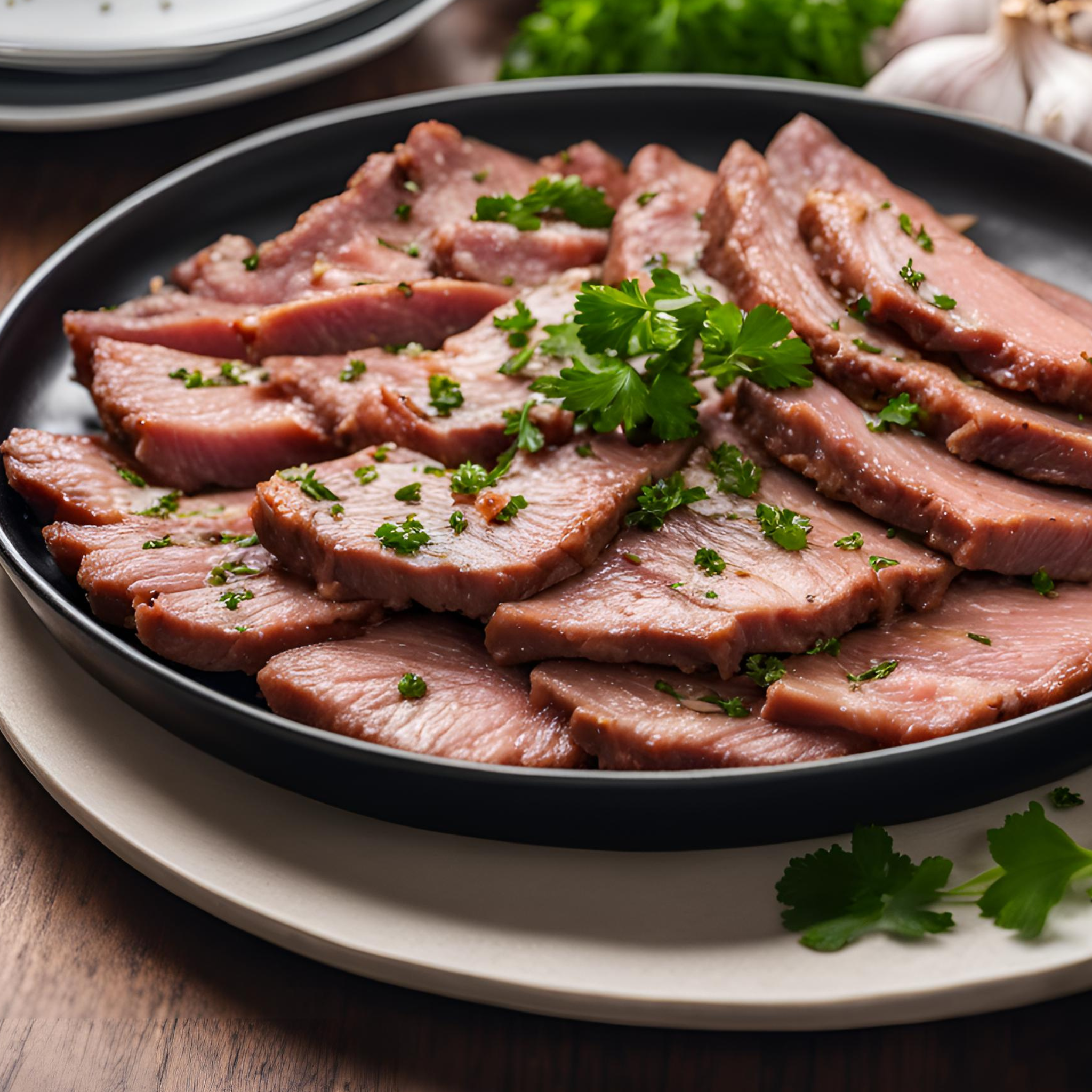 Petersilie Zwiebel Hüftsteak