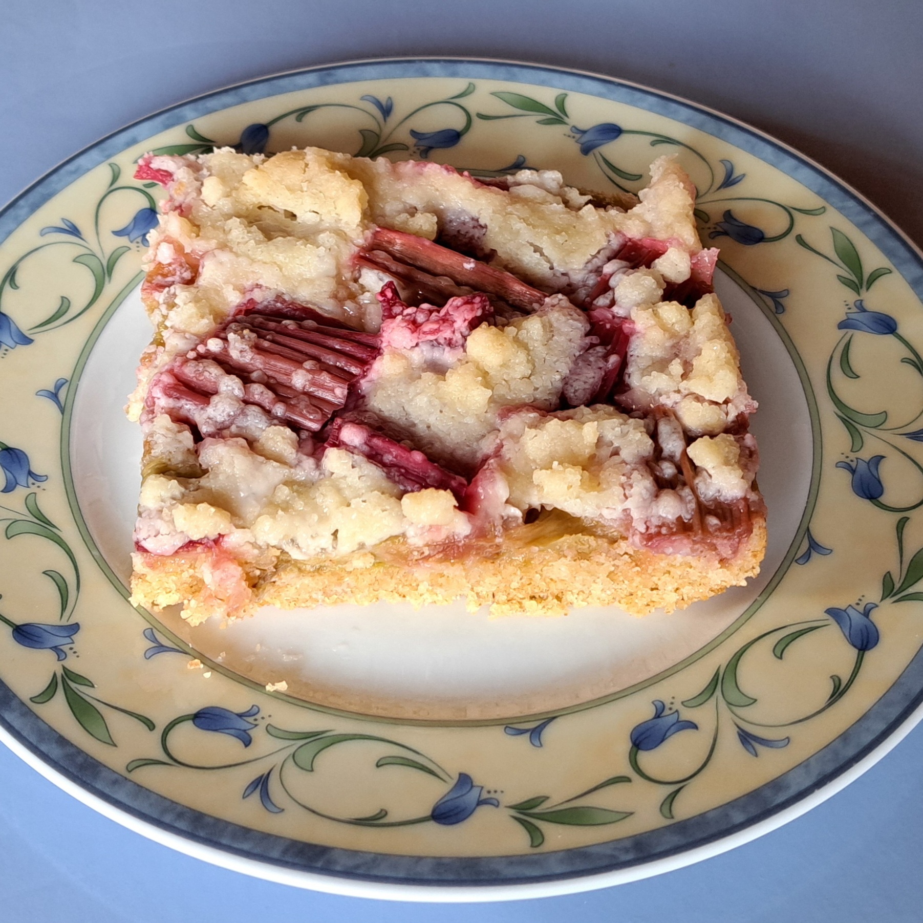 Rhabarber Blechkuchen mit Quark-Öl-Teig