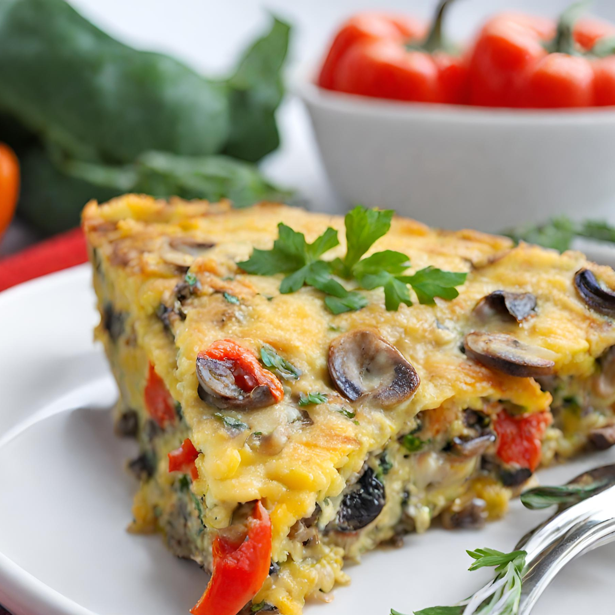 Paprika-Pilz-Frittata