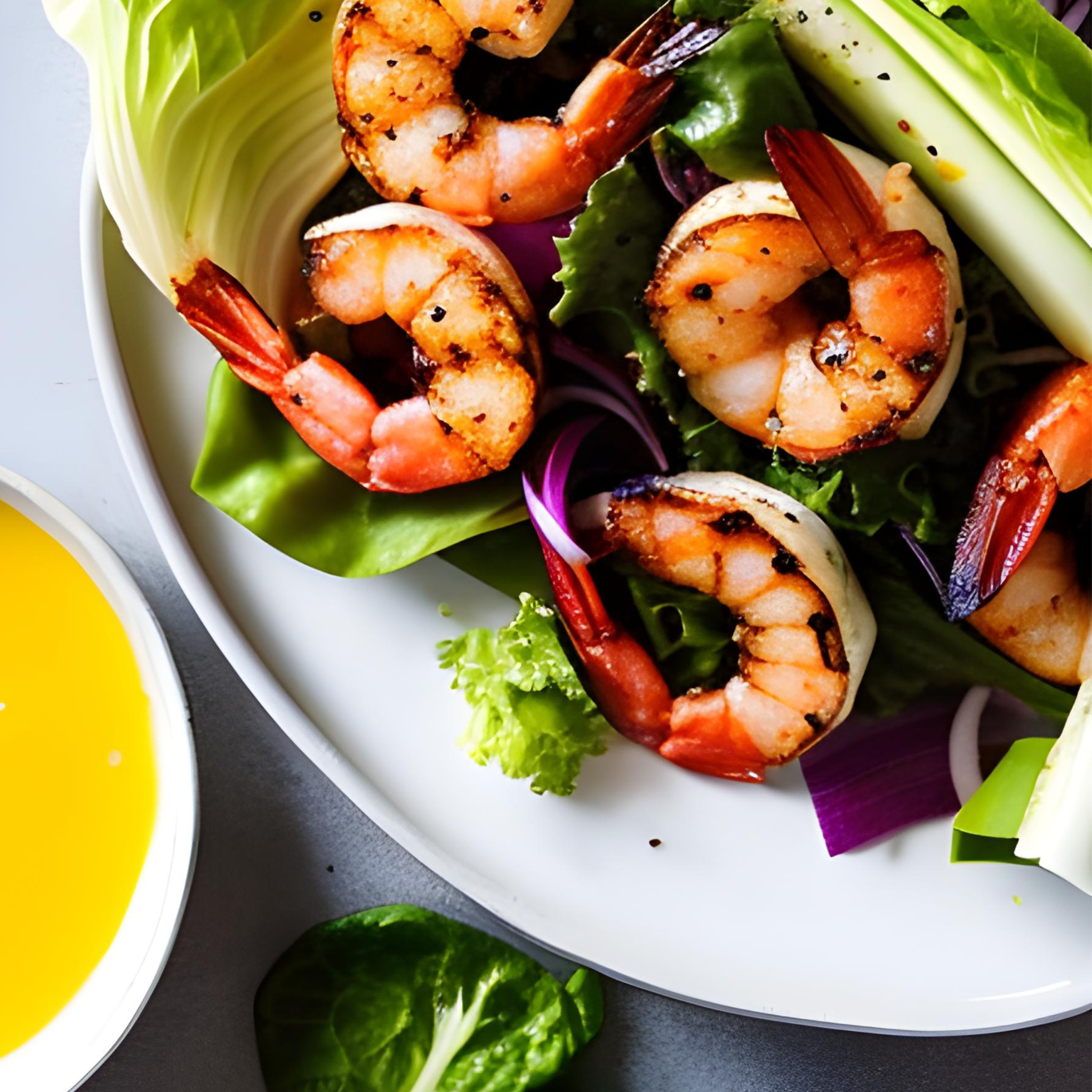 Würzige Cajun-Freude: Schwarze Garnelen Caesar Salat